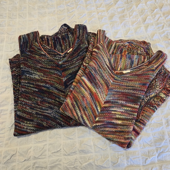 Sweaters - Bundle of 2 Multicolor Knit Tops – Approx. Size 2X/3X
